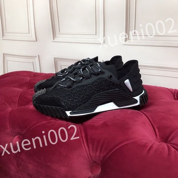 

new r flat sneaker trainer casual shoes denim canvas leather white letter fashion platform men's womens low sneakers, Black