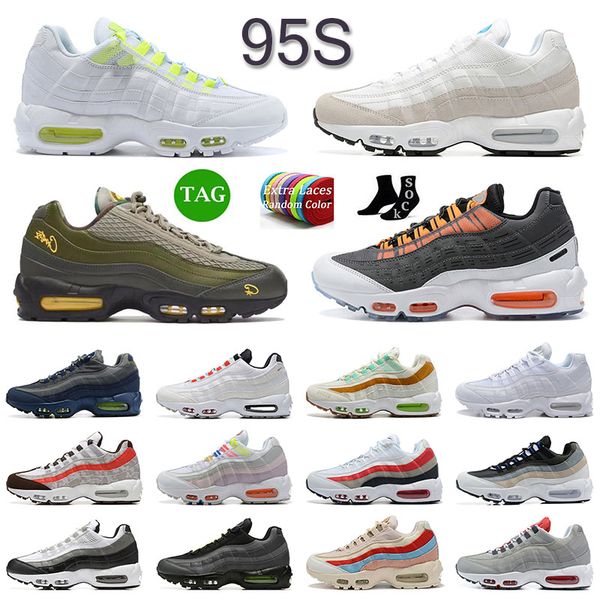 

95s trainers running shoes athletic sneakers sequoia triple white white multi discover your happy pineapple anatomy men women outdoor sports