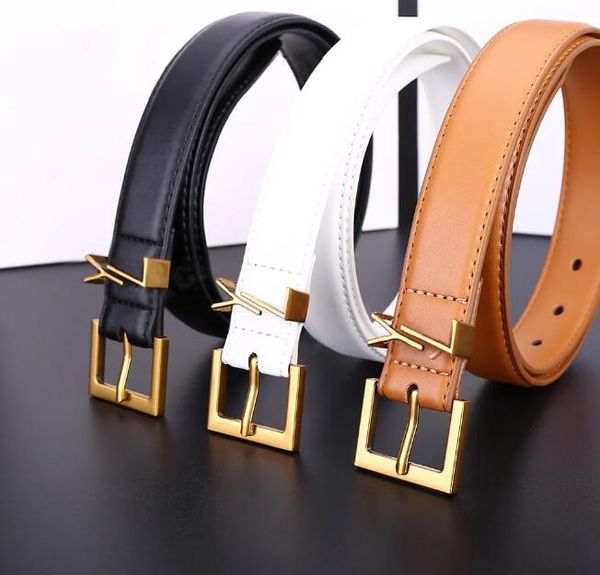 

belt for women genuine leather 3.0cm width men designer belts y buckle cnosme womens waistband cintura ceintures, Black;brown