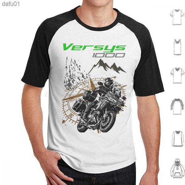 

versys 1000 2021 t shirt cotton men women diy print motorcycles big trail moto motorbike adventure bikers motoarte motorsport l230520, White;black