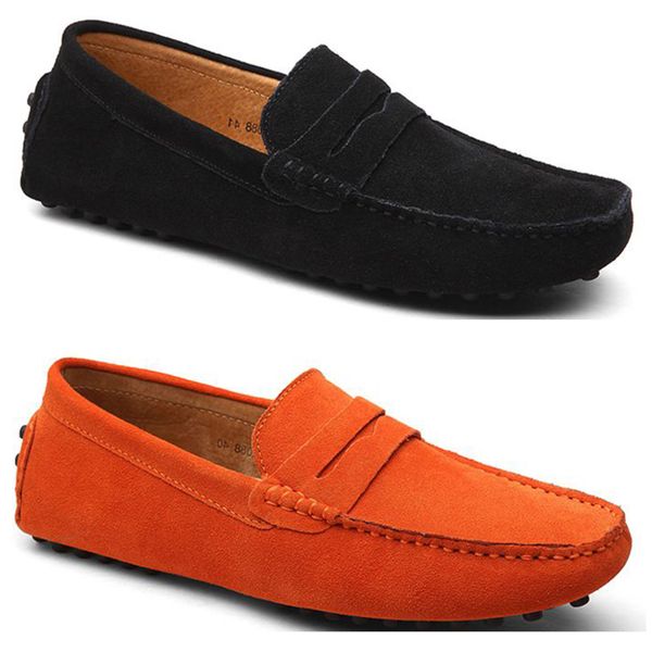 

versatile genuine leather bean khaki white gold red shoes for men's summer new korean casual leather shoes, breathable and lazy shoes,, Black