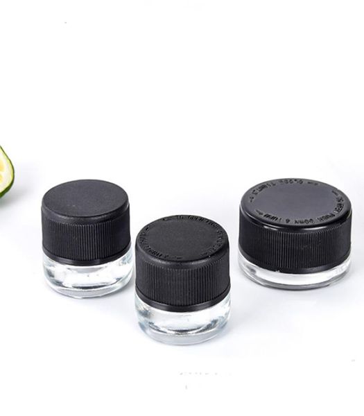 

5ml 9ml wax glass jar bottle with childproof lid for dry herb dab extracts thick oil concentrate container custom sticker availabl7332486