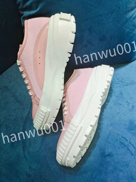 

2023 new r womens fashion platform causal shoes leather lace-up clear sole black white mens sneakers bottoms