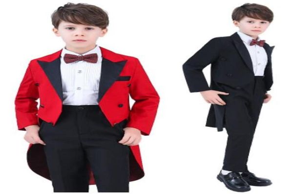

boys formal wear kids wedding party events ring bearer suits for birthday outfits 2021 prom graduation attire tuxedos 2 pieces set9269146, Black