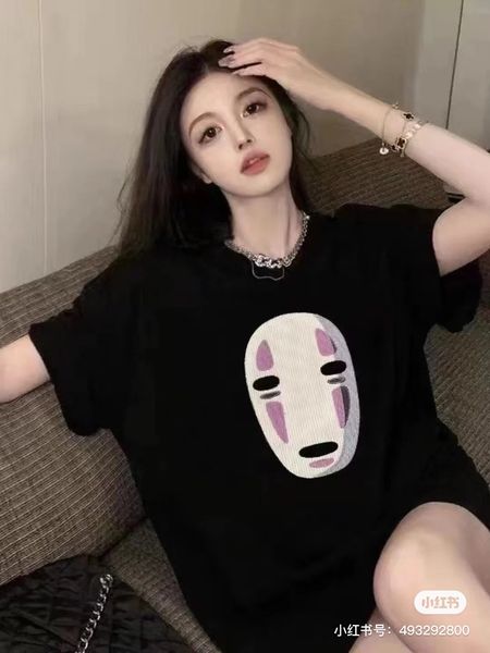 

low2023we men and women t-shirt anagram asymmetric stripes short sleeve shirt in cotton linen, White;black