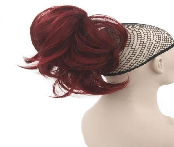 

037 synthetic ponytail long straight hair 16quot22quot clip ponytail hair extension blonde brown ombre hair tail with drawstr6590568, Black