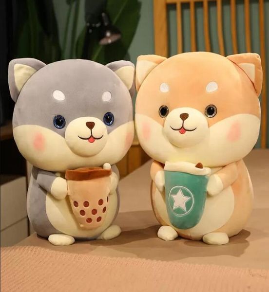 

outdoor games plush toy pearl milk tea dog carton soft creative cute figurine pillow2854865
