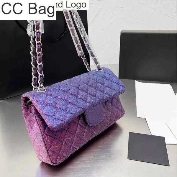 

cc bag 9a cc shoulder luxury bags classic double flap shiny quilted rectangle bag 4 colors silver metal chain hardware checkered shoulder cr, White
