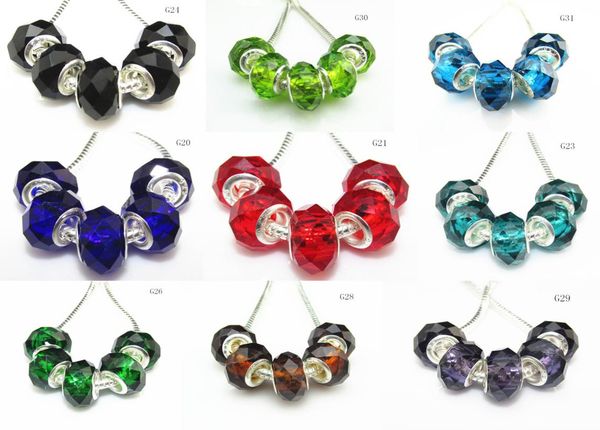 

diy jewelry birthstone round silver core 5mm hole crystal faceted cz beads fit european charm bracelet9283217