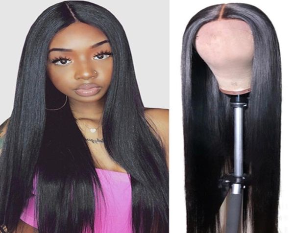 

30 32 34 36 38 40inch human hair wigs yaki straight kinky curly water loose deep body wave human hair lace front wigs8774503, Black;brown