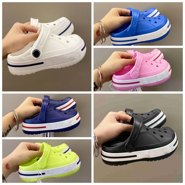 

2023 kids shoes summer designer sandals slides slippers kids slipper triple baby boys girls white black purple navy blue brown waterproof sh, Black;red