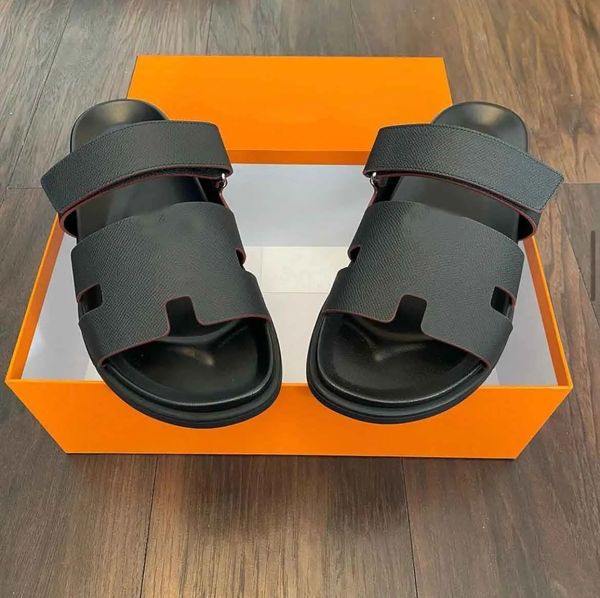 

summer fashion chypre sandals shoes for men rubber sole slippers outdoor casual walking slip on beach slide comfort walking eu38-46.box, Black