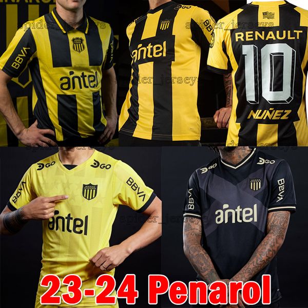 

23 24 uruguay penarol soccer jerseys special jersey 130th commemorative edition men uniforms atletico penarol 2023 2024 c.rodriguez 2023 202, Black;yellow