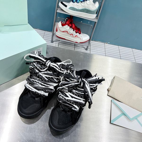 

2023 designer boots luxury casual shoes calfskin shoe womens platform sneakers designers sneaker 0605, Black