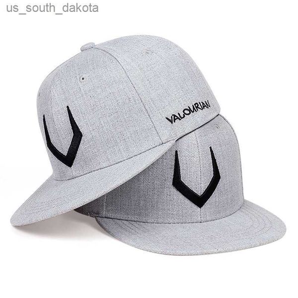 

2020 new 3d horn embroidery baseball cap fashion cotton hip-hop snapback caps men's sports turning hats casual hat l230523, Blue;gray