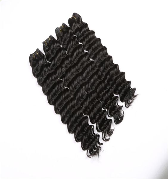 

deep curly brazilian virgin hair bundles human hair 9a peruvian malaysian weave weft7699301, Black