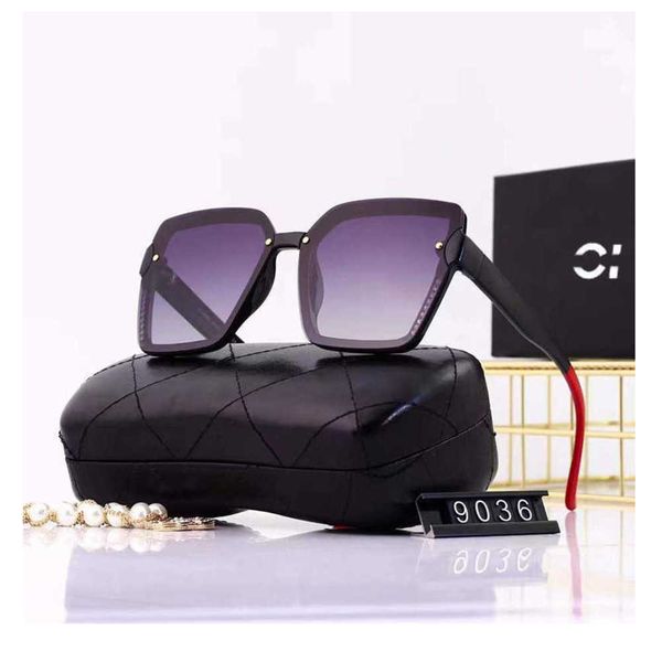 

new brand luxury designer sunglasses channel sunglass fashion gradient trendy mens woman holiday beach uv proof strong glasses, White;black