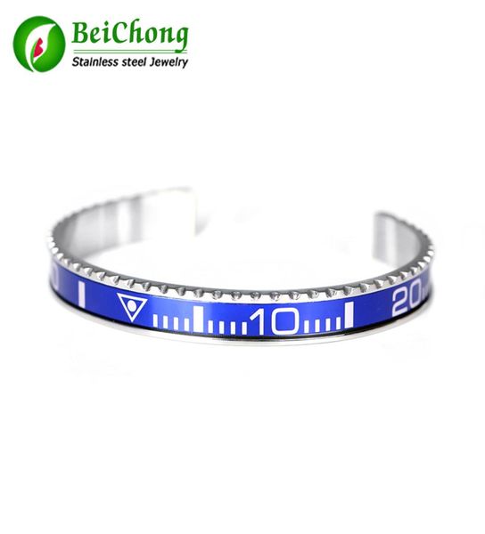 

bc titanium steel brazaletes pulseras vintage plated bangle bracelet for men stainless steel cuff speedometer bracelet2944491, White