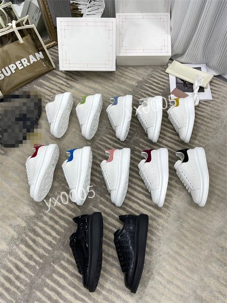 

2023r brand women mens quality classics flat sneaker casual shoes leather white letter overlays fashion platfnorm sneakers, Black