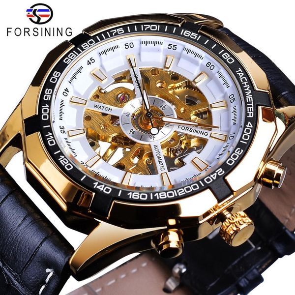 

forsining men's watches brand luxury golden hand wind mechanical watch male waterproof leather band clock relogio masculi263l, Slivery;brown