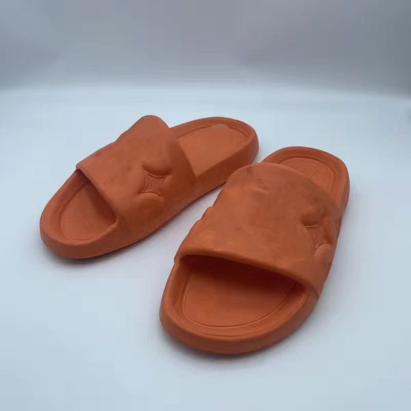 

slippers waterfront embossed mule rubber slide beach sandals men women white orange black green olive summer shoes sneakers 08