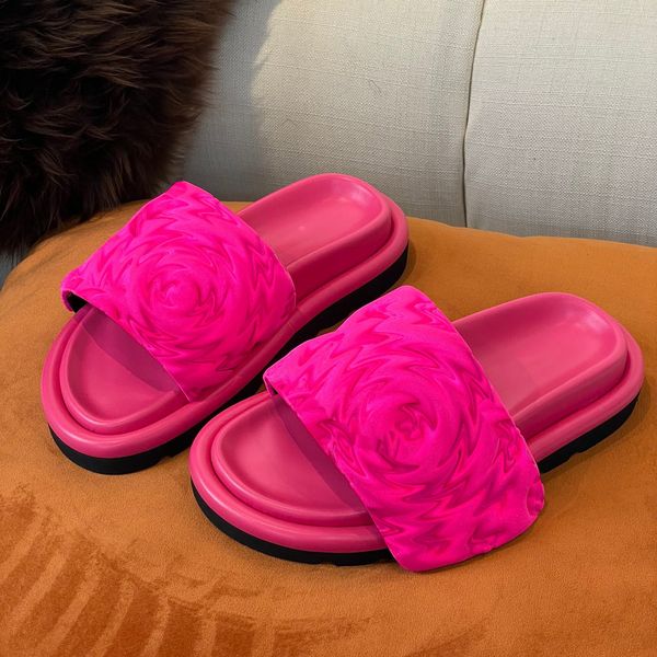 

casual shoes luxury summer new designer comfortable men and women swimming pool pillow flat bottom mule front strap slippers fashion easy to, Black