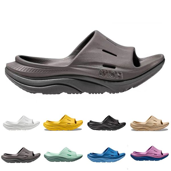 

hoka one one ora recovery slide 3 hokas slippers designer mens womens slides beach sandals summer scuffs for men and women, Black