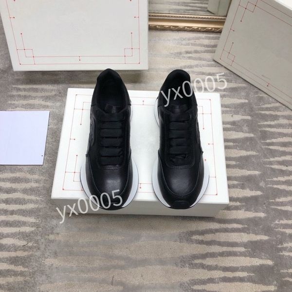 

new designer brand woman quality classics flat sneaker casual shoes leather white letter overlays fashion platfnorm sneakers2023, Black