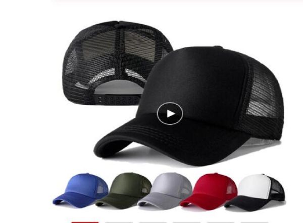 

1 pcs cap casual plain mesh baseball cap adjustable snapback hats for women men hip hop trucker cap streetwear dad hat5536647, Black;white