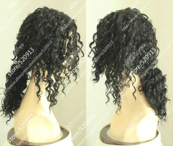

michael jacksonblack screws black hair short hair pigtail wig9458603