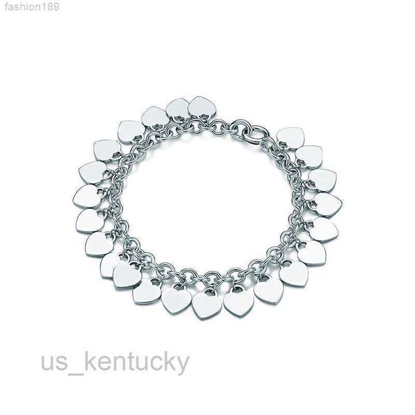 

charm bracelets famous 925 sterling silver designer brands classic diy bracelet multi heart label handwear l221216, Golden;silver