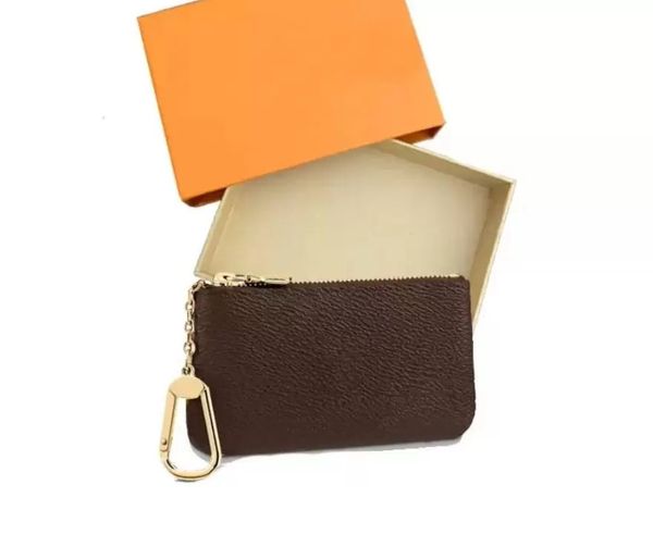 

fashion designer wallet womens key pouch pochette cles keychain coin purse mens brown old flower ring credit card holder mini wallet bag wit, Red;black