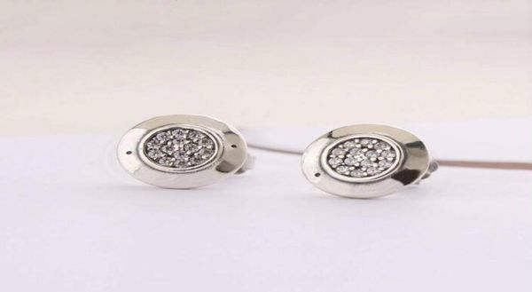 

classic design luxury silver signature stud earrings original box for style 925 sterling silver women earring set6698501, Golden;silver