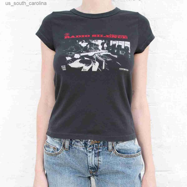 

vintage classic rock graphic t shirt women summer round neck short sleeve cotton t shirt femme casual streetwear y2k 2021 l230522, White
