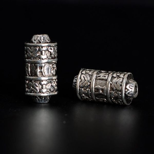 

crystal 50 pcs 7.5mm*15mm vintage metal alloy antique silver color spacer beads cylinder beads nepal beads for jewelry making