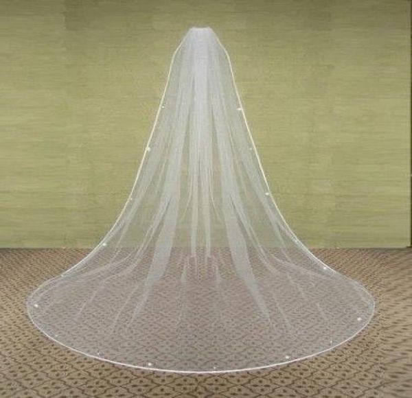 

2019 selling new white ivory long one layer tulle wedding veils matched comb crystals wedding bridal accessories a064020792, Black