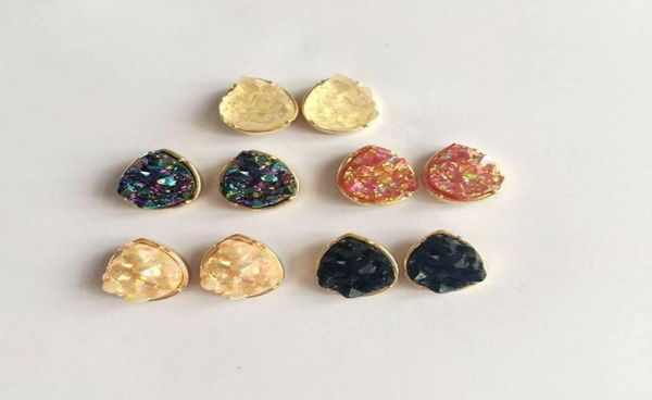 

new simple water drop earring stud new design glitter fashion sweet cute earring stud1486884, Golden;silver