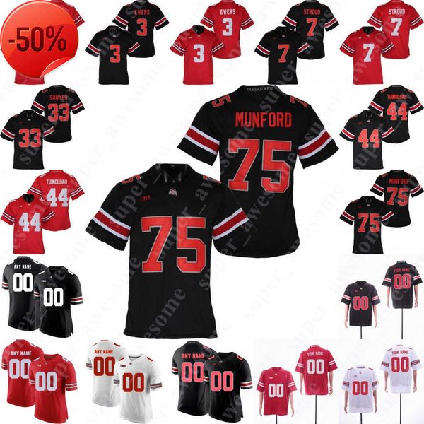 

ncaa ohio state buckeyes jersey miyan williams dallan hayden dwayne haskins jr. marvin harrison jr. zach harrison emeka egbuka julian flemin, Black;red