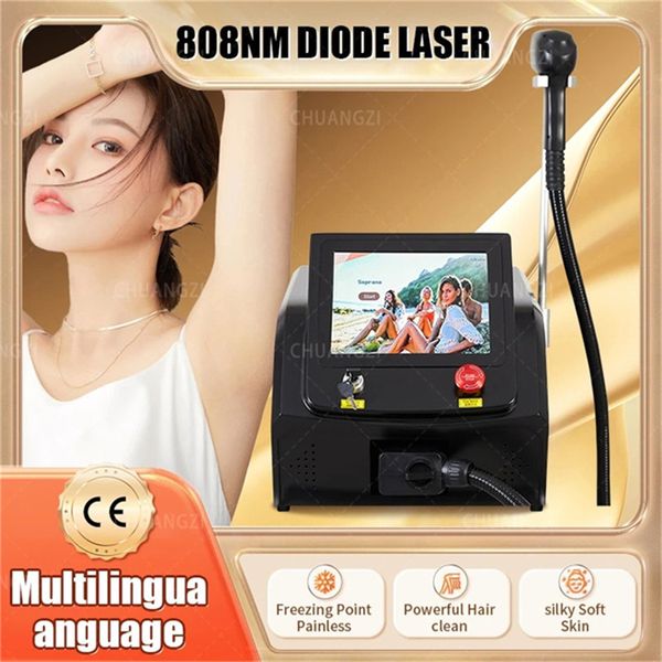 

laser machine 755nm 808nm 1064nm 3 wavelength 808nm diode laser perfect hair removal skin rejuvenation machine for salon with ce, Black