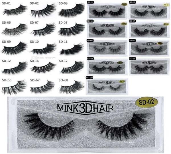 

3d mink eyelashes eyelash makeup false soft natural thick fake lashes extension beauty tools 20 styles dhl 1357724