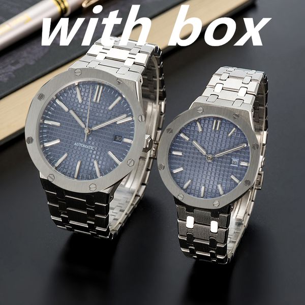 

2023 aaaa men's and women's watches all stainless steel sapphire waterproof luminous watch couple models men's automatic move, Slivery;brown