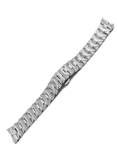 

rolamy 24mm 316l stainless steel watch band silver pan312 double push clasp for pan4737987, Black;brown
