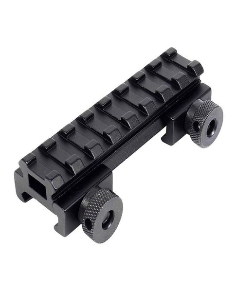 

airsoft 8 slot medium 20mm weaver picatinny rail riser basescope mount 12 half inch guiderail track8550384