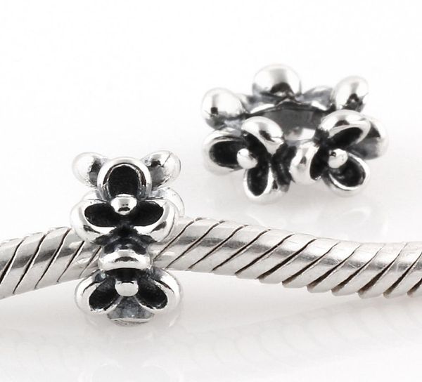 

authentic 925 sterling silver original bead fits charms bracelet clover flower pattern screw charm diy jewelry findings1548375