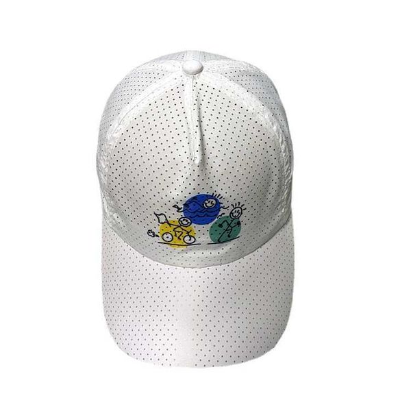 

hat men's printed cap quick drying mesh breathable perforated visor cap 3d, Blue;gray