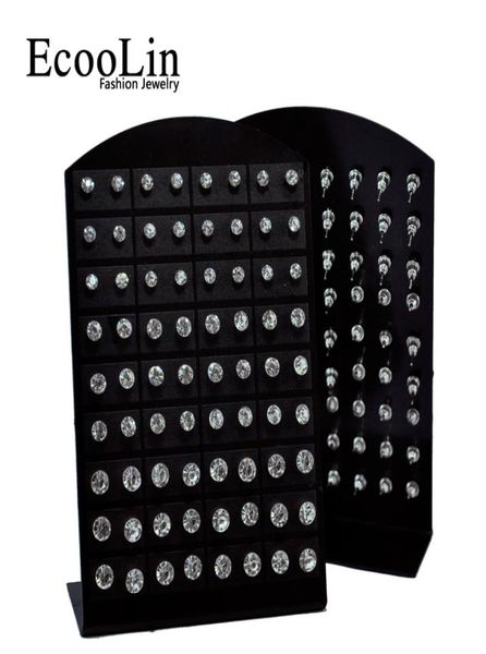 

72pcs 1 set fashion rhinestone zirconia stainless steel stud earring for women display boards whole jewelry lots lr285 8258744, Golden;silver