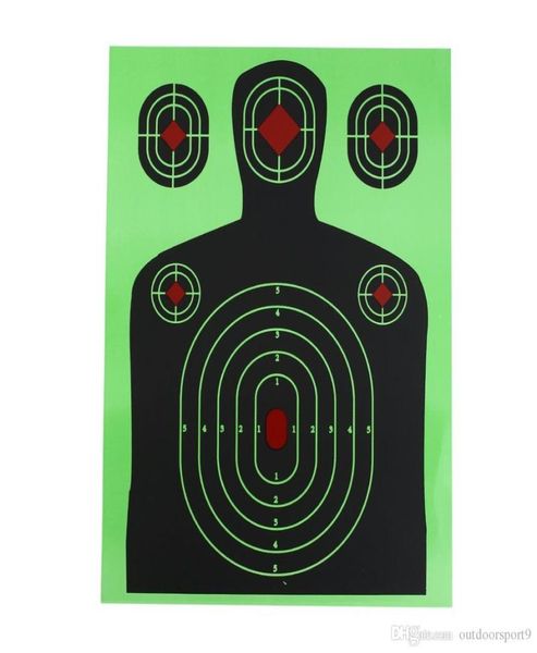 

green solid durable shooting target 12x18 shooting target paper targets fluorescent green silhouette poor splatter reactive8666881