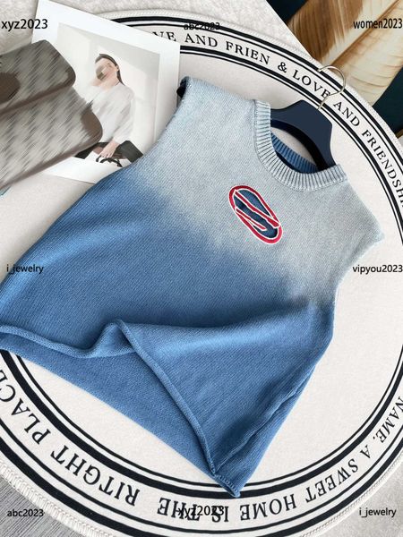 

luxury women diesel designer gradient vest size s-l chest logo cutout design waistcoat knit tank top, White
