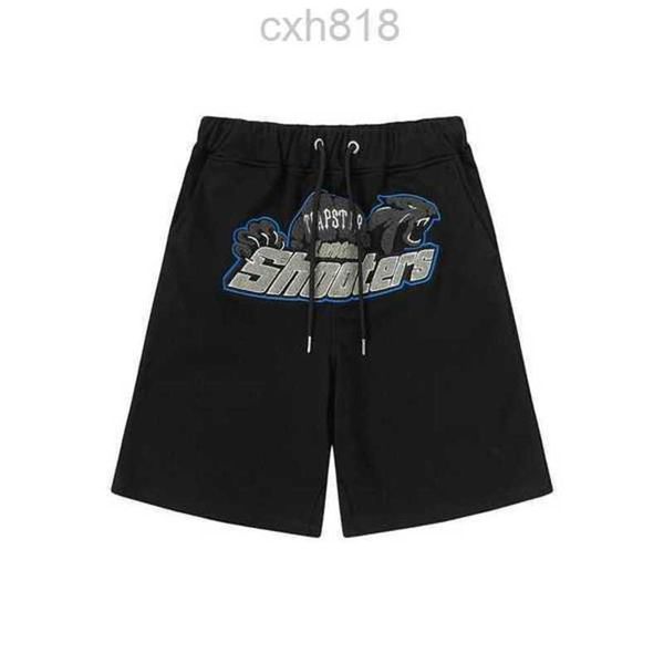 

men's shorts trapstar shooters celana pendek kasual katun musim semi dan panas bordir macan tutul jxd6, White;black