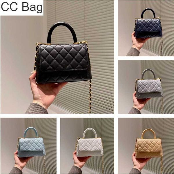 

cc bag 9a 23ssw bags classic mini flap caviar handle totes bags calfskin real leather multi pochette gold metal hardware matelasse chain cro